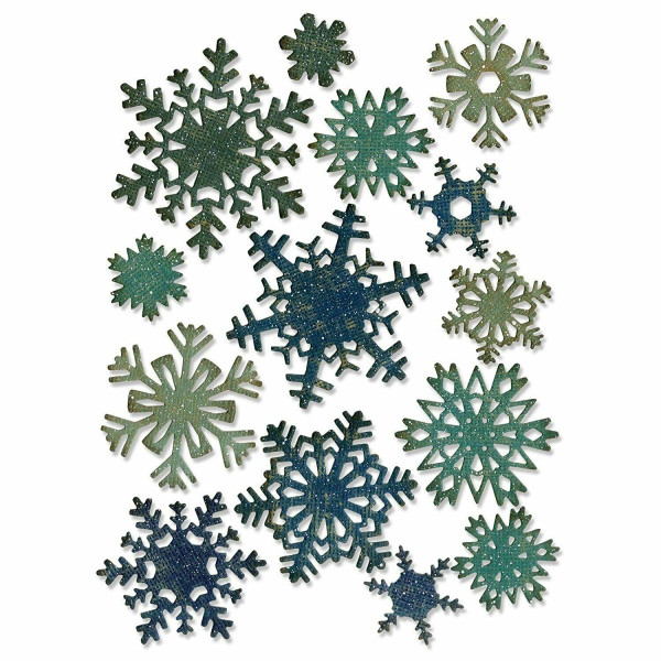 Sizzix Thinlits Die Set 661599, Paper Snowflakes, Mini de Tim Holtz, paquete de 14, ...