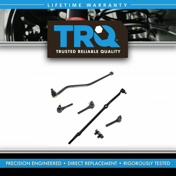 TRQ Juego de barra de riel de arrastre de barra de acoplamiento delantera para Jeep Grand Cherokee 4.0L 93-98