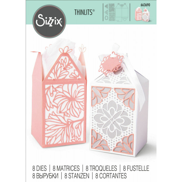 Sizzix Thinlits Die Set 8PK - Elegante caja de regalos 663690