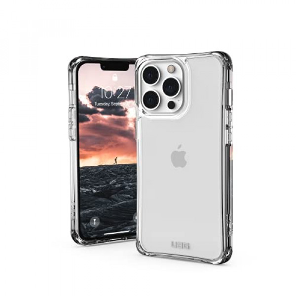 URBAN ARMOR GEAR UAG Diseñado para el estuche iPhone 13 Pro [Pantalla de 6.1 pulgadas] Robusto, delgado, delgado, a prueba de golpes, transparente, cubierta protectora plyo, Ice