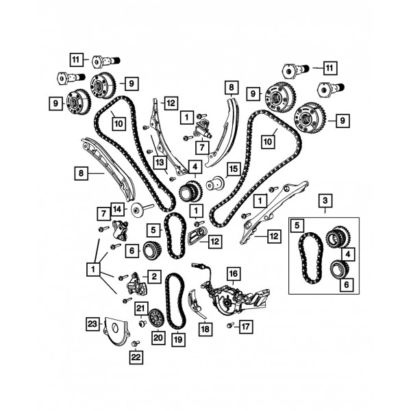 Engranaje de cigüeñal genuino MOPAR 5184356AE