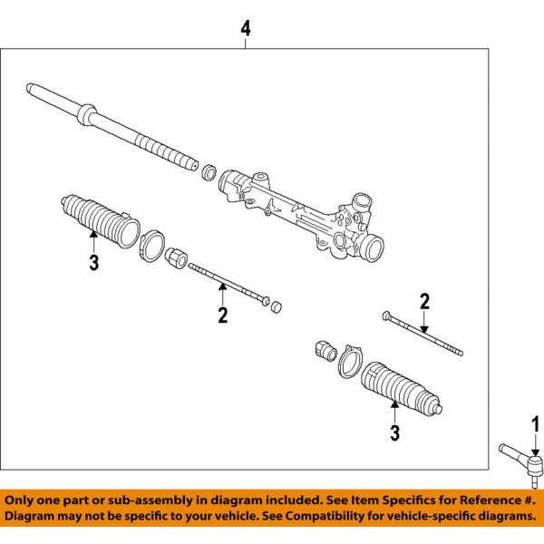 FORD OEM 10-14 F-150 Engranaje de dirección-Extremo de barra de acoplamiento interior AL3Z3280A