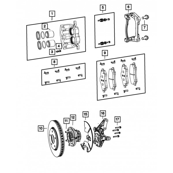 Rotor de freno genuino Mopar 4779712AB