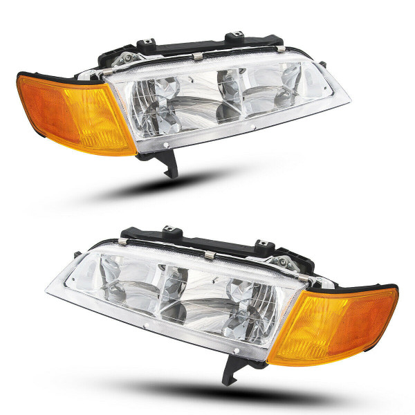 Para 94 95 96 97 Honda Accord Conjunto de faros negros izquierda + derecha Faros delanteros