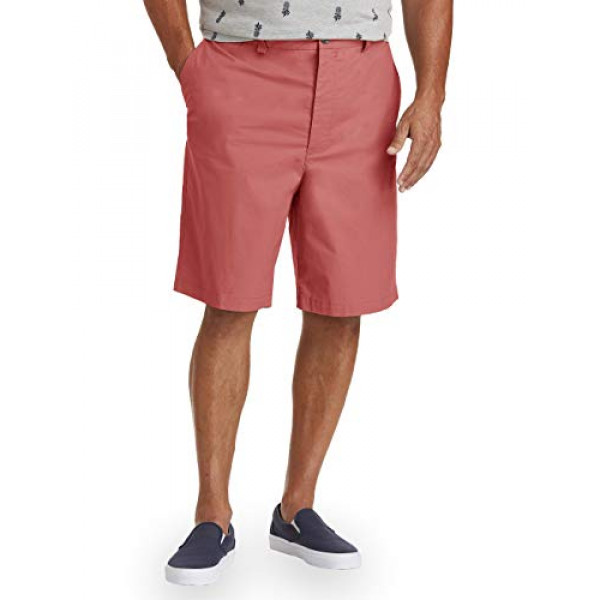 Pantalones cortos chinos de talla grande y altos ligeros de Amazon Essentials para hombre de DXL, color rojo lavado, 58