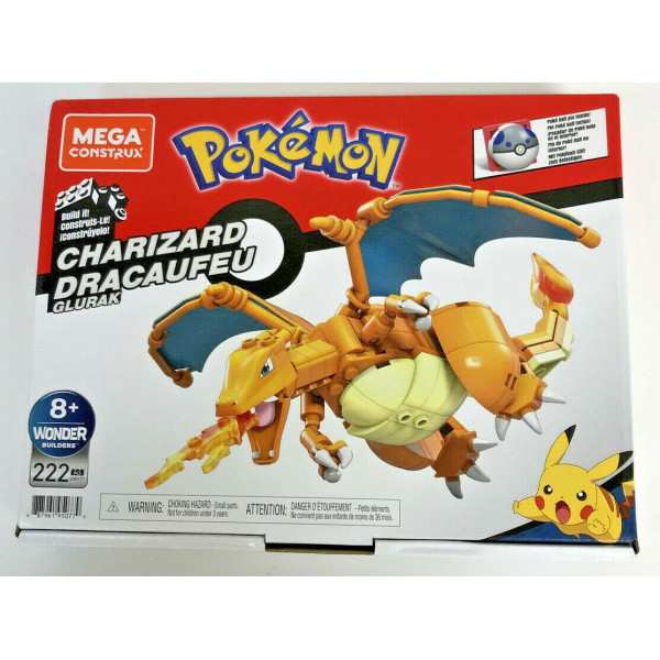 Mega Construx Pokemon Charizard (198 piezas) Juguete de regalo, envío rápido ¡NUEVO!