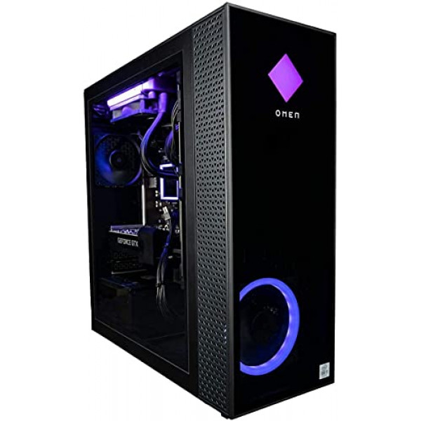 Computadora de escritorio para juegos CUK OMEN 30L (Intel i9-10900KF, 64GB RAM, 1TB M.2 NVMe + 2TB HDD, NVIDIA GeForce RTX 3090, Windows 10 Home) Computadora en torre para jugadores (Made_by_HP)