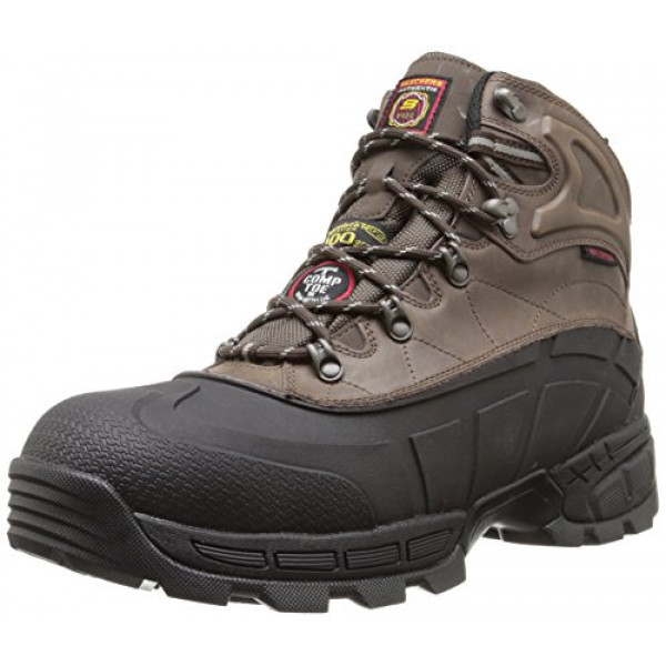 Skechers for Work Radford Boot para hombre, negro / marrón, 9,5 M EE. UU.
