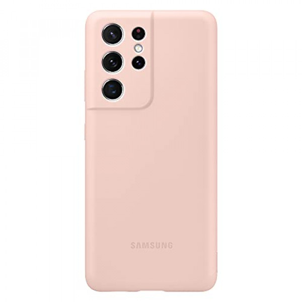 Funda Oficial de Silicona para Samsung Galaxy S21 Ultra (Rosa, S21 Ultra)