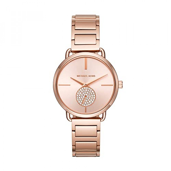 Michael Kors Reloj Portia para mujer en tono dorado rosa MK3640