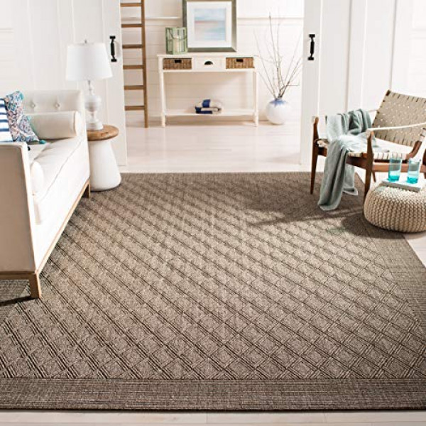 Safavieh Palm Beach Collection PAB351D Alfombra de área de yute y sisal, 9 'x 13', Plateado