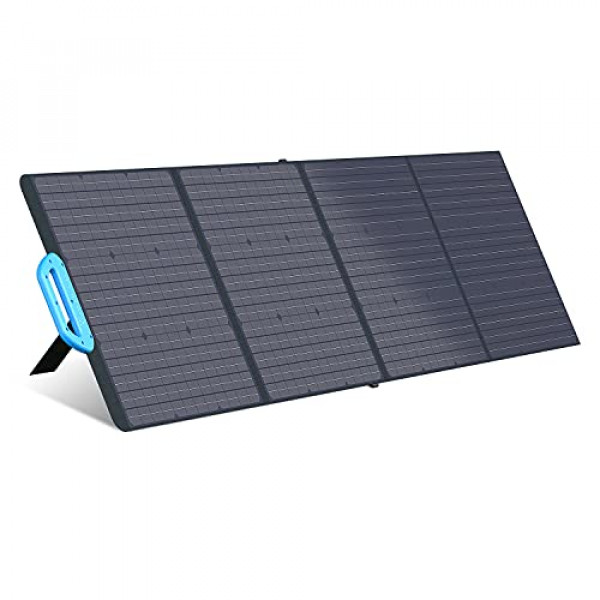 Panel solar BLUETTI PV200 de 200 W para estaciones de energía portátiles AC200P / EB70 / EB55 / AC50S con soporte ajustable, respaldo de energía solar plegable, suministros fuera de la red para acampar al aire libre, emergencias, cortes de energía