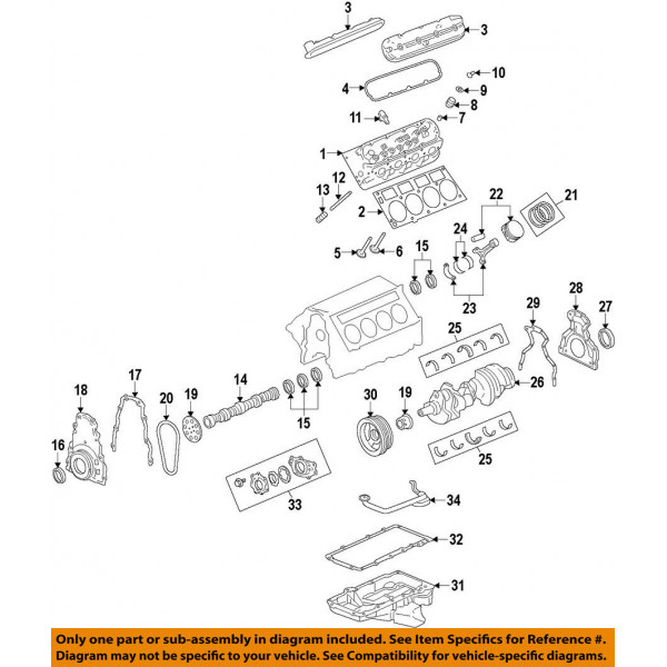 Cojinete de biela para motor OEM GM 19257826