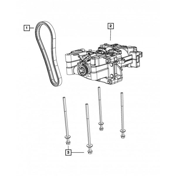 Bomba de aceite de eje de equilibrio genuino Mopar 5047989AC