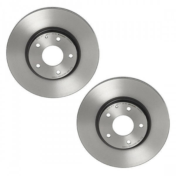 Brembo Par Juego de 2 rotores de disco de freno delanteros de 297 mm con ventilación para Mazda 6 CX-5