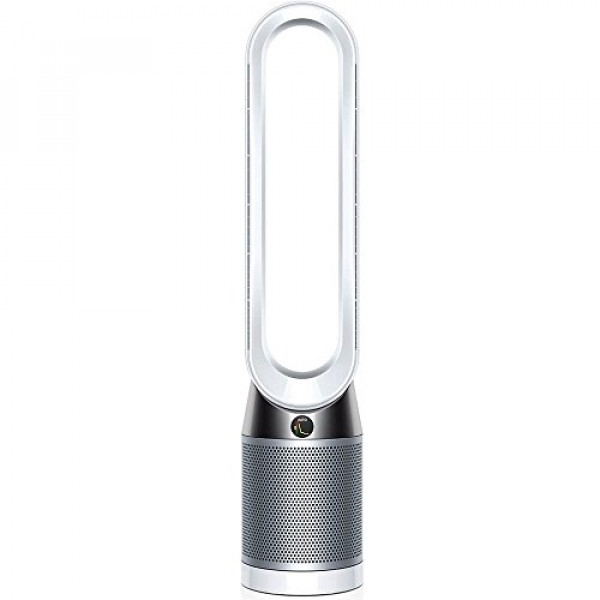Dyson Pure Cool, TP04 - Purificador de aire HEPA y ventilador de torre, blanco/plateado