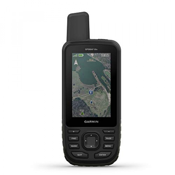 Garmin GPSMAP 66s, resistente dispositivo de mano multisatélite con sensores, pantalla a color de 3