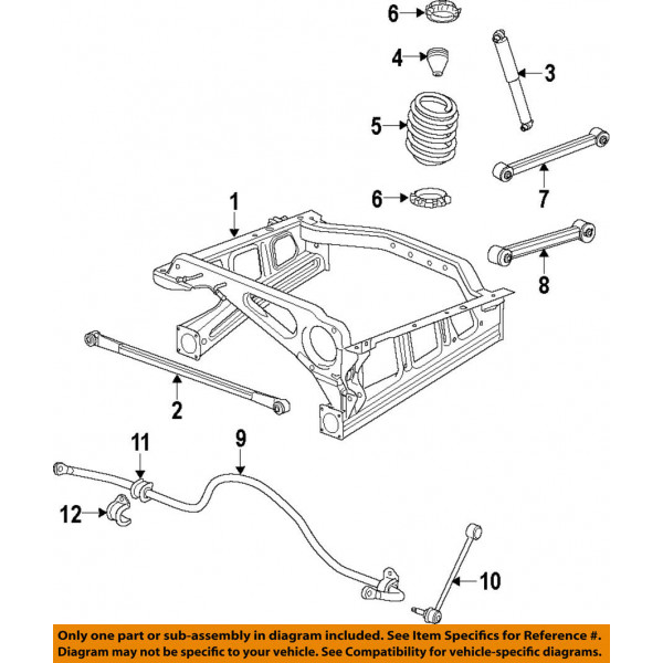 Jeep CHRYSLER OEM 07-10 Grand Cherokee amortiguador trasero o puntal 52089751AL