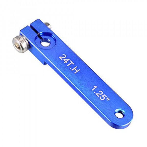 uxcell Aluminio Servo Arms Single Arm 24T M3 Rosca Azul, para 1.25 Pulgadas