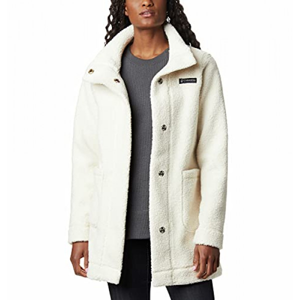 Columbia Panorama Chaqueta Larga para Mujer, Tiza, XX-Large