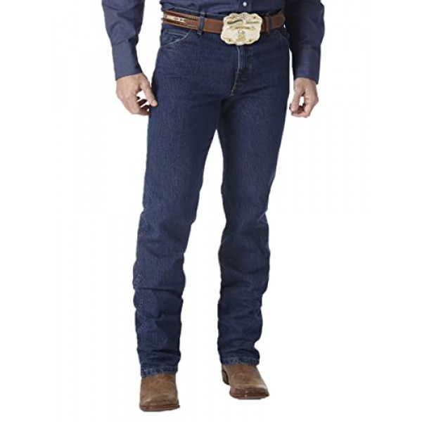 Wrangler Men's Premium Performance Advanced Comfort Cowboy Cut Reg Jean, Mid Stone, 33W x 32L
