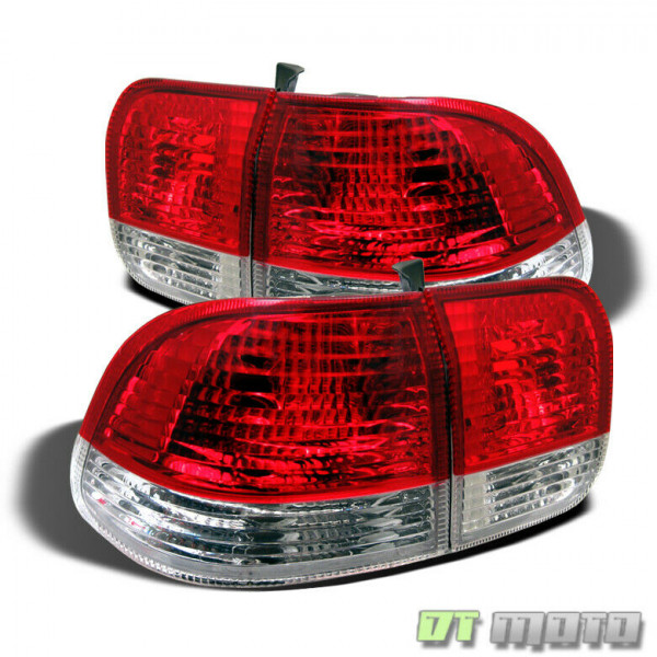 Para 1996-1998 Honda Civic 4Dr Sedan rojo claro luces traseras luces de freno izquierda + derecha