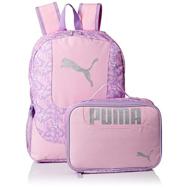 PUMA unisex niño Evercat & Lunch Kit Combo Kid s Mochila, Púrpura/Rosa, Tamaño juvenil EE. UU.