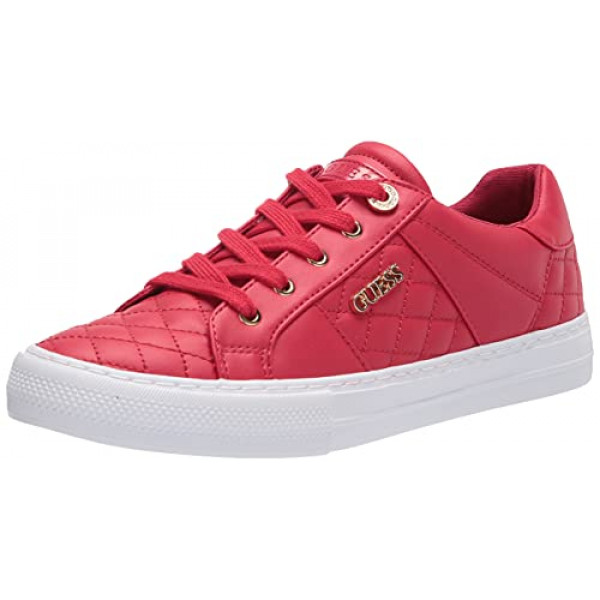 GUESS LOVEN3 Tenis para Mujer, Rojo, 6.5