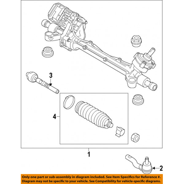 FORD OEM Engranaje de dirección-Extremo de barra de acoplamiento interior BB5Z3280A