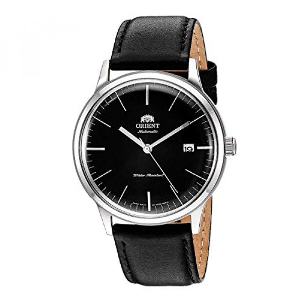 Orient Men's 2nd Gen. Bambino Ver. 3 Reloj Automático Japonés de Acero Inoxidable con Correa de Piel de Becerro, Negro, 21 (Modelo: FAC0000DB0)