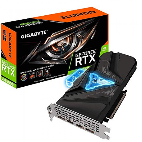 Tarjeta gráfica GIGABYTE GeForce RTX 2080 Super Gaming OC Waterforce WB 8G, bloque de agua preinstalado, 8GB 256-Bit GDDR6, GV-N208SGAMINGOC WB-8GD tarjeta de video (renovada)