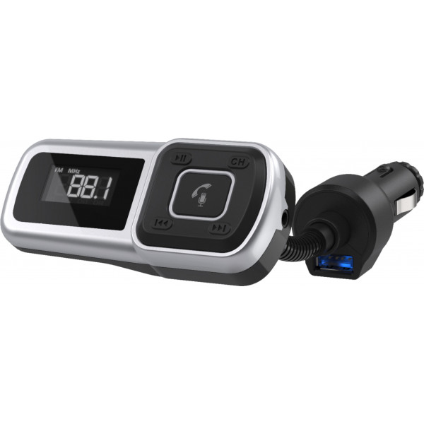 Scosche - BTFreq Kit manos libres universal Bluetooth para coche con transmisor FM - Negro