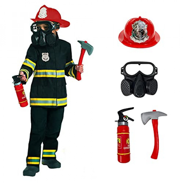 Morph Disfraces Bombero Disfraz Para Niños Bombero Negro Disfraces De Halloween Para Niños Pequeños