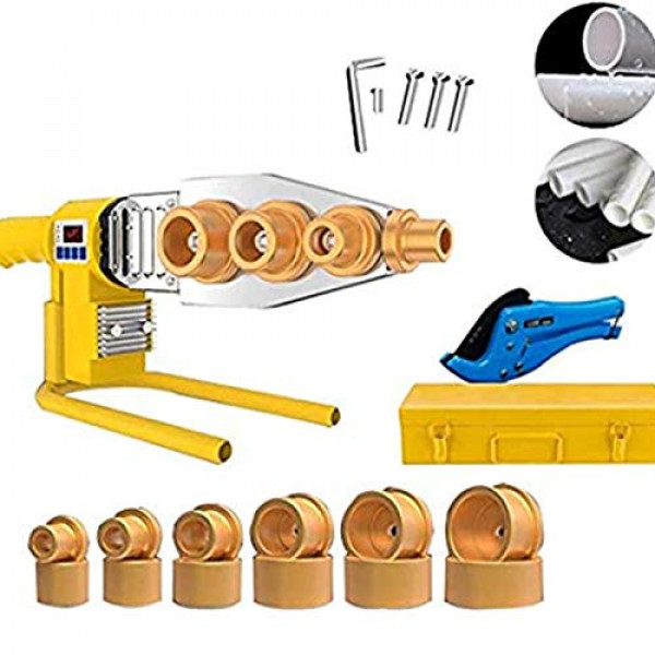 JIAWANSHUN Digital Socket Fusion Welder Socket Fusion Tool Kit Water Pipe Fusion Welding Machine para PPR PE HDPE Tube 800W (220V, 0-320℃ temperatura ajustable)