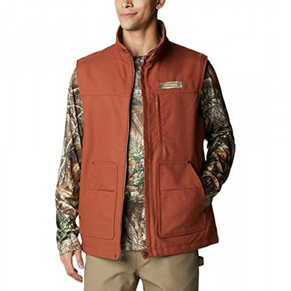 Columbia Roughtail Chaleco de trabajo para hombre, madera, mediano