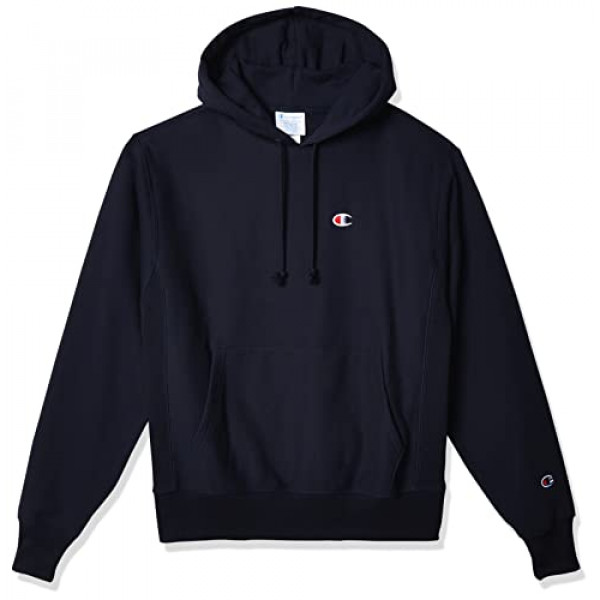 Champion Men's Reverse Weave Left Chest C Pullover, Azul marino, MEDIANO