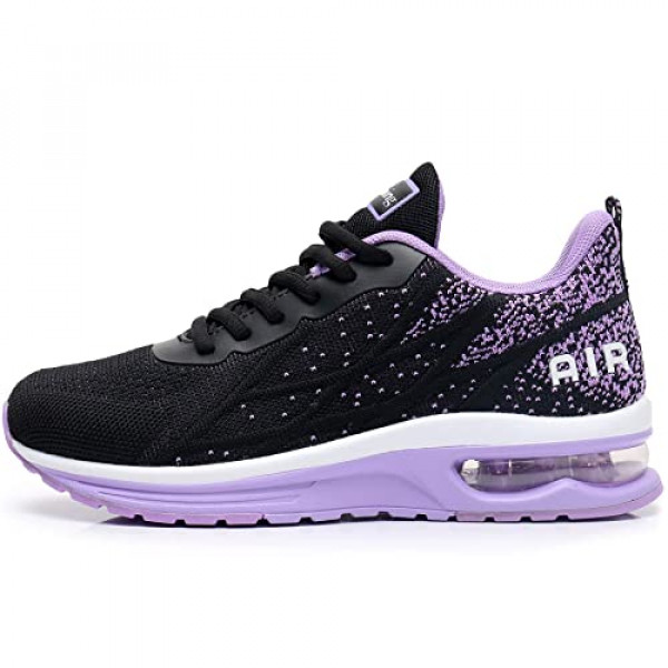 GANNOU Mujer Air Athletic Running Shoes Fashion Sport Gym Jogging Tennis Fitness Sneaker Purple 6.5 B(M) US
