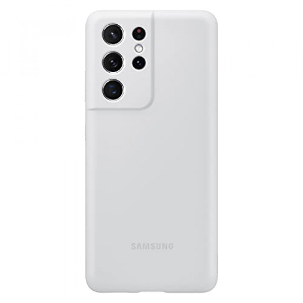 Funda Samsung Galaxy S21 Ultra 5G Silicona Gris Claro - 6.8 pulgadas