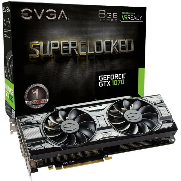 EVGA GeForce GTX 1070 SC JUEGOS ACX 3.0 Black Edition, 8GB GDDR5, LED, DX12 OSD