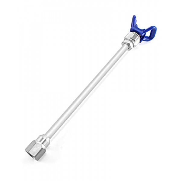Pistola pulverizadora de pintura sin aire QWORK, barra de extensión y protector de punta de boquilla, herramienta de repuesto universal de 11 pulgadas para pistolas pulverizadoras de pintura sin aire