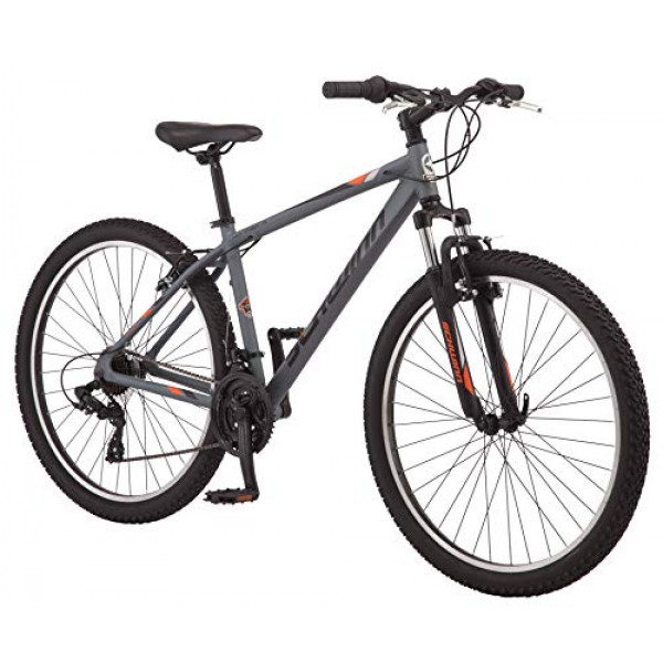 Schwinn High Timber AL Bicicleta de montaña para jóvenes/adultos, marco de aluminio, ruedas de 27,5 pulgadas, 21 velocidades, gris