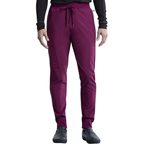 Pantalón médico Cherokee Infinity para hombre, tiro medio, CK004AS, pantalón corto M, vino