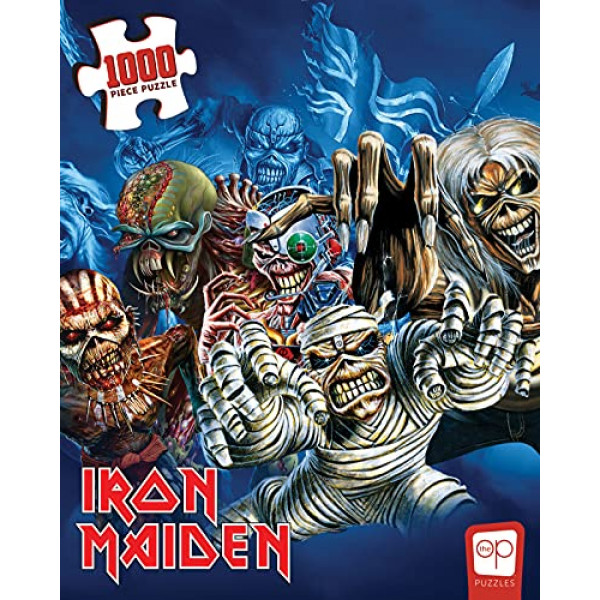 Rompecabezas de 1000 piezas Iron Maiden The Faces of Eddie | Rompecabezas de Iron Maiden con licencia oficial | Rompecabezas coleccionable con Eddie The Head