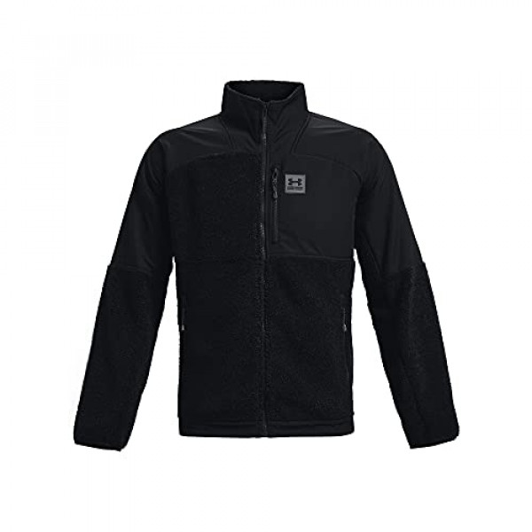 Under Armour Mission Mission Boucle Swacket para hombre, negro (001)/gris, talla mediana