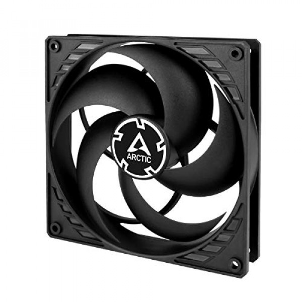 ARCTIC P14 Silent - Ventilador con carcasa de 140 mm, Presión optimizada, Motor extra silencioso, Computadora, Velocidad del ventilador: 950 RPM - Negro