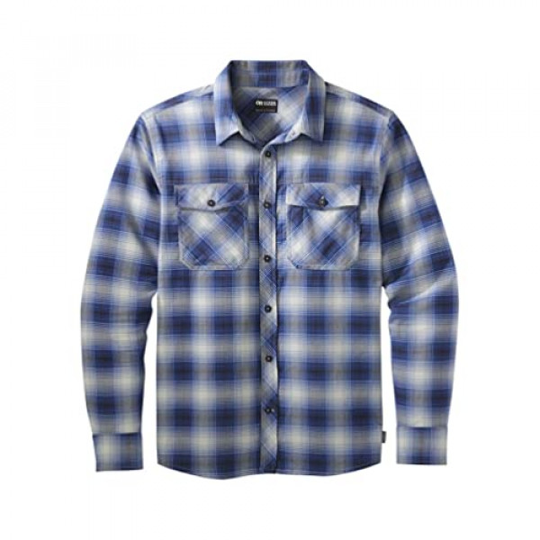 Outdoor Research - Camisa de franela Sandpoint para hombre, cierre de botón, bolsillos delanteros dobles, elegante