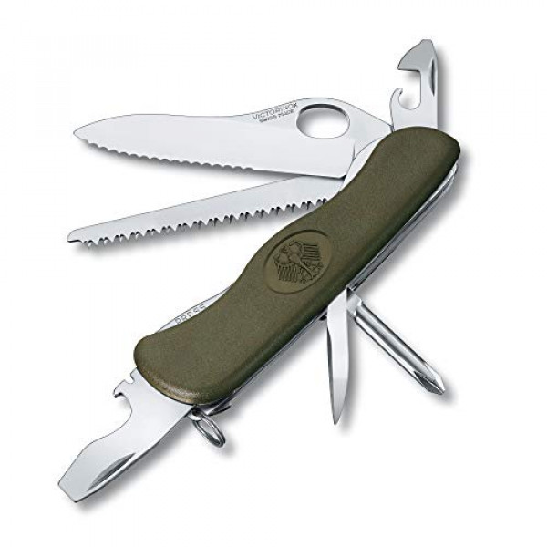 Victorinox Swiss Army Navaja de bolsillo del ejército alemán Trekker de una mano