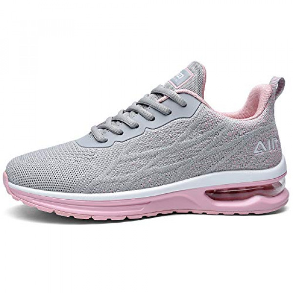 GANNOU Air Athletic Running Sneaker para mujer para deportes, gimnasio, jogging, tenis y fitness - Talla 7 - Gris