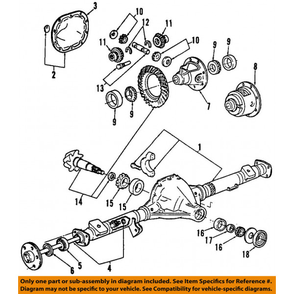 FORD OEM 04-05 Ranger Kit de engranaje de piñón y diferencial trasero 4L3Z4215GA