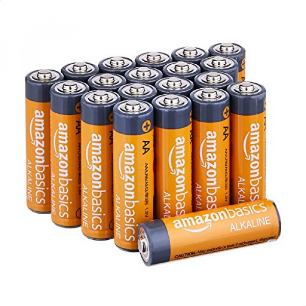 Pilas alcalinas Amazon Basics AA de 1,5 voltios de alto rendimiento (paquete de 20)